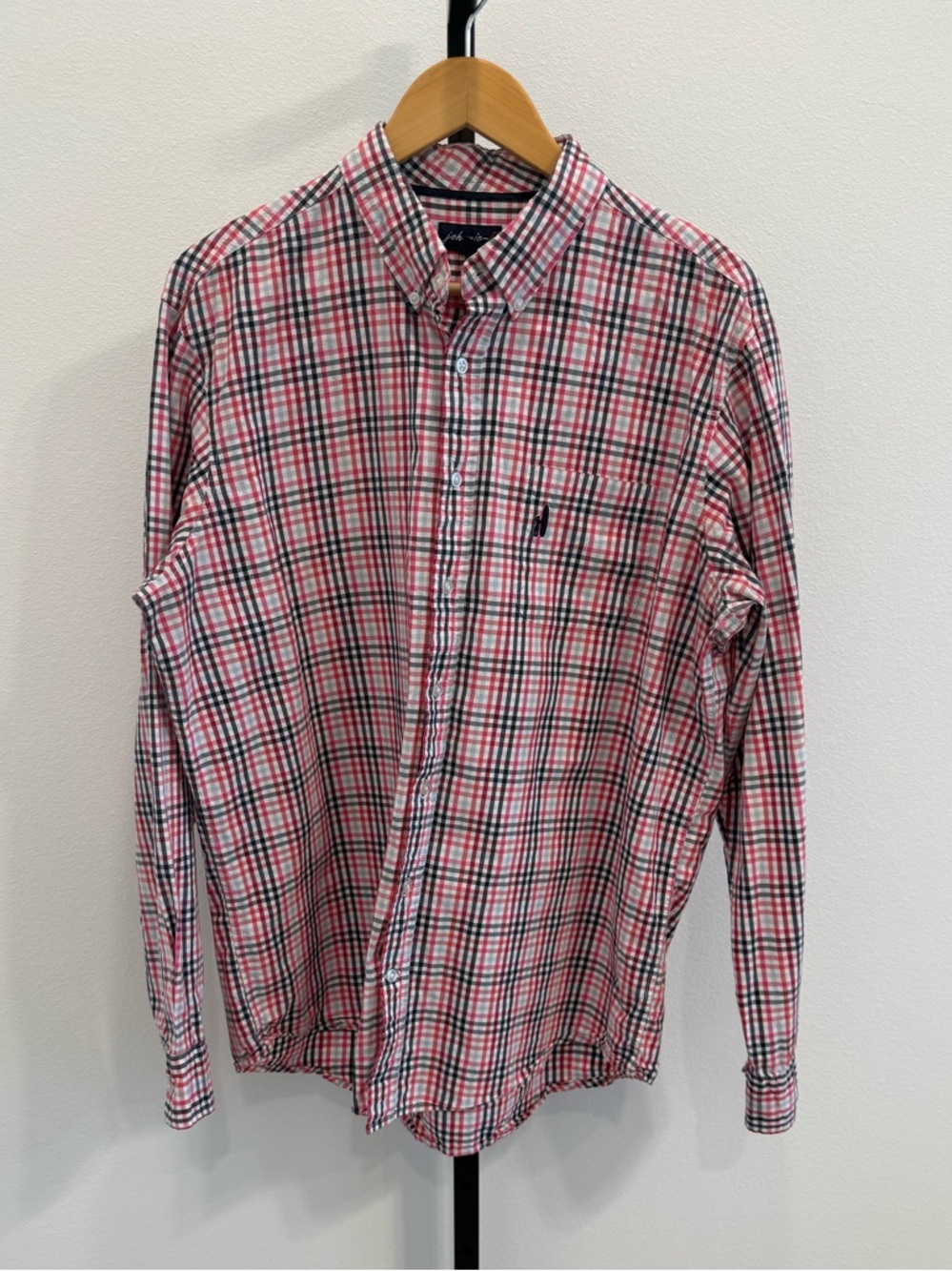 johnnie-O Multicolor Plaid Button-Down Shirt XL Business Casual Spring Preppy